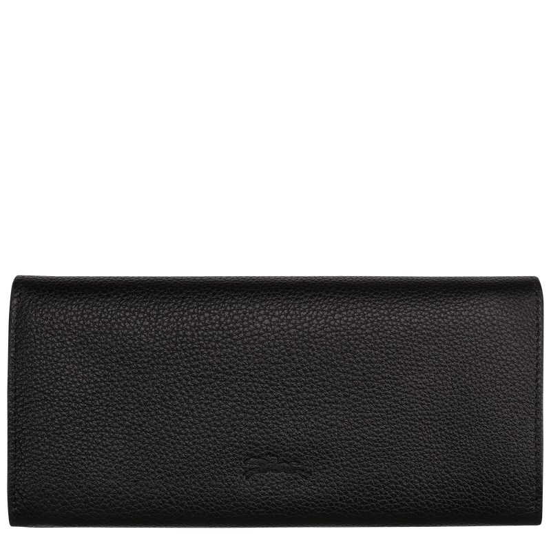 Longchamp Le Foulonné Continental Wallet Siyah | 29740-IPMA