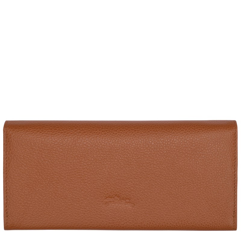 Longchamp Le Foulonné Continental Wallet Caramel | 58037-BSXN