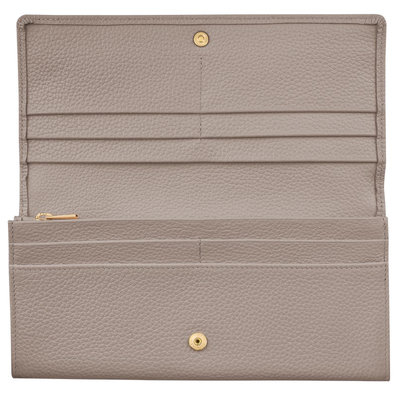 Longchamp Le Foulonné Continental Wallet Turtledove | 58769-POXU