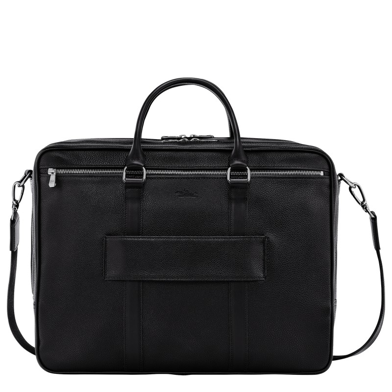 Longchamp Le Foulonné L Briefcase Siyah | 091-BTWUFE