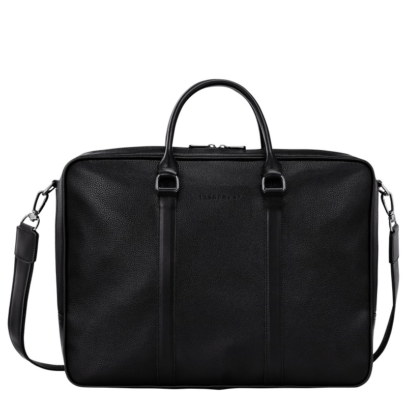 Longchamp Le Foulonné L Briefcase Siyah | 091-BTWUFE