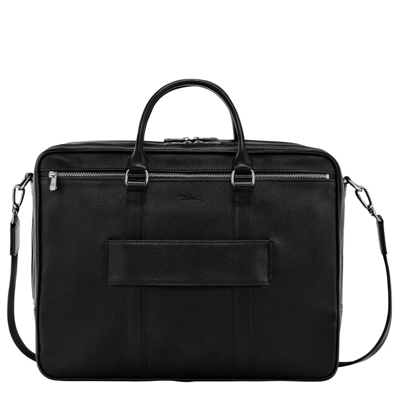 Longchamp Le Foulonné L Briefcase Siyah | 492-GRWTVL