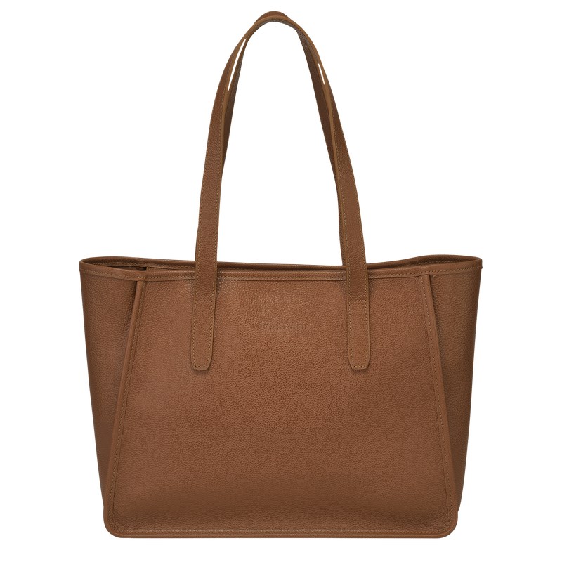 Longchamp Le Foulonné L Tote Bag Caramel | 496-DMFENQ 