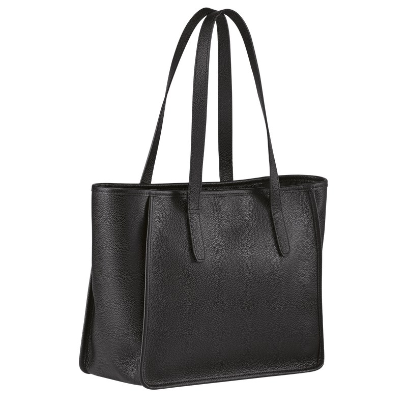 Longchamp Le Foulonné L Tote Bag Siyah | 905-BYSMDF