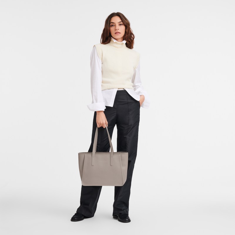 Longchamp Le Foulonné L Tote Bag Turtledove | 18709-SEUL