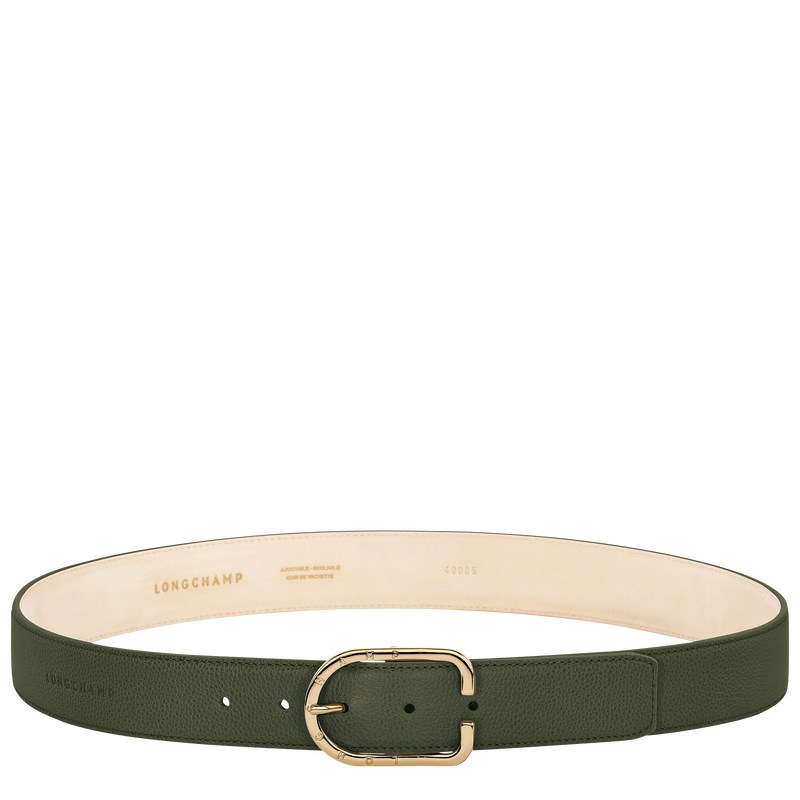 Longchamp Le Foulonné Ladies\' Belt Haki | 56810-PZWE