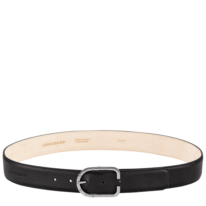 Longchamp Le Foulonné Ladies\' Belt Siyah | 98641-OBXV