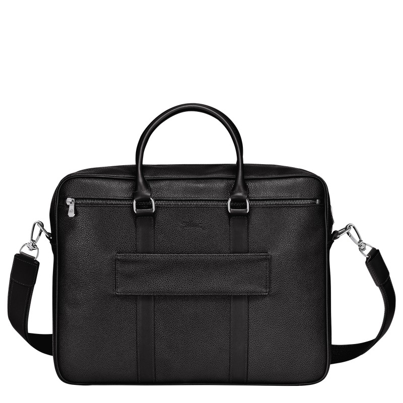 Longchamp Le Foulonné M Briefcase Siyah | 725-CMYOZH