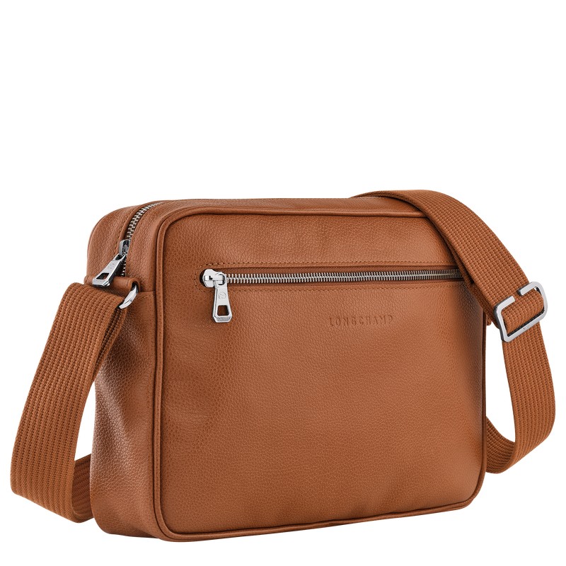 Longchamp Le Foulonné M Camera Bag Caramel | 70642-PWBX