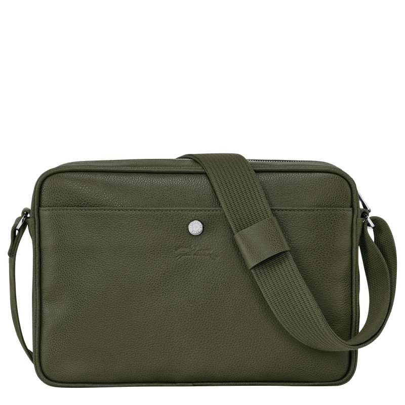 Longchamp Le Foulonné M Camera Bag Haki | 32506-IDTW