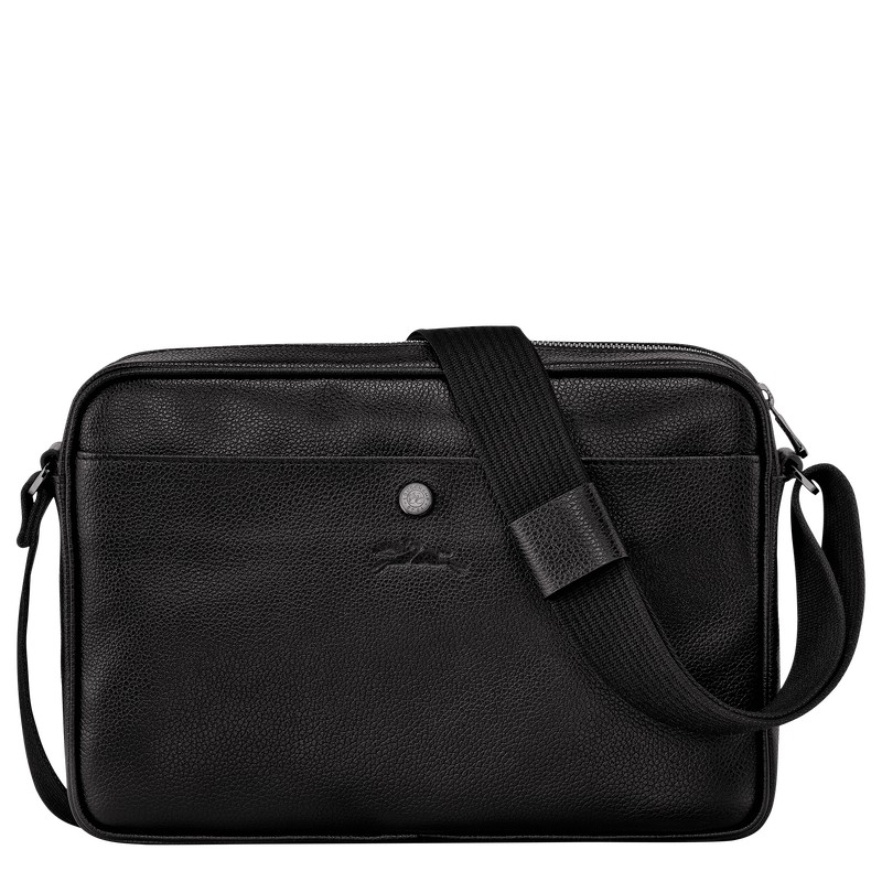 Longchamp Le Foulonné M Camera Bag Siyah | 62950-UARZ