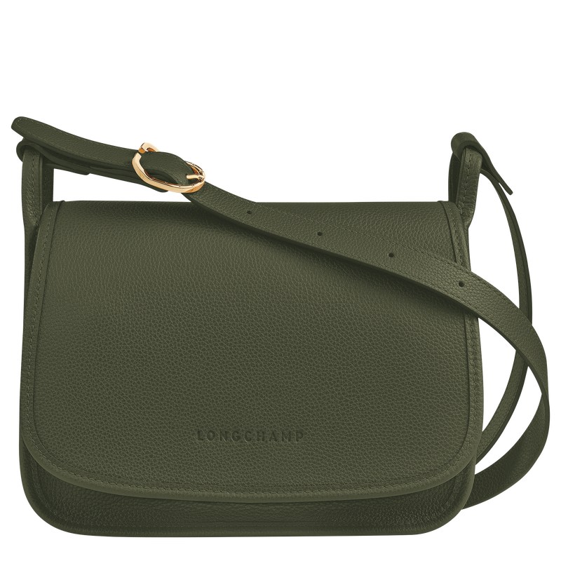 Longchamp Le Foulonné M Crossbody Bag Haki | 97846-ICAQ