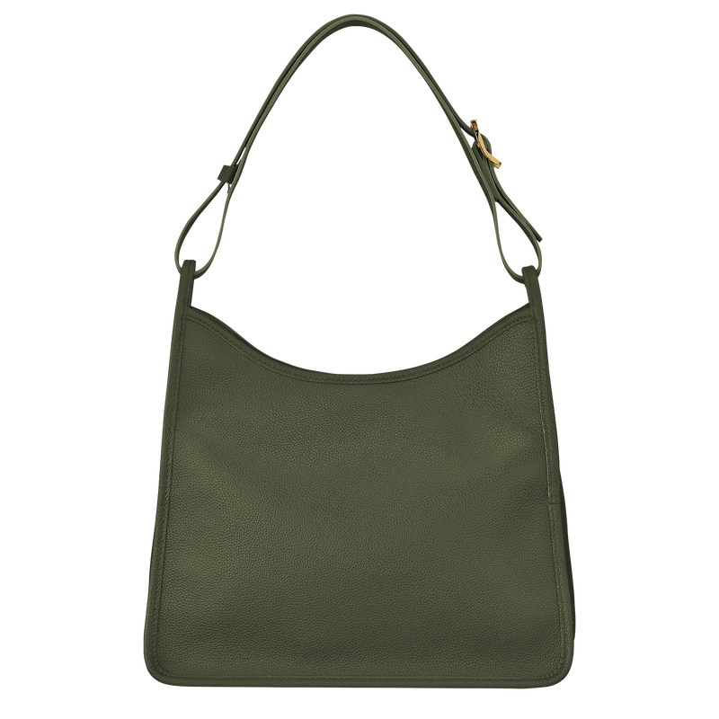 Longchamp Le Foulonné M Hobo Bag Haki | 54106-BWGL