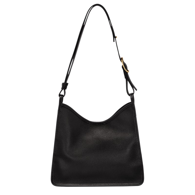 Longchamp Le Foulonné M Hobo Bag Siyah | 46780-XTYG