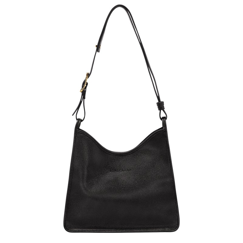 Longchamp Le Foulonné M Hobo Bag Siyah | 46780-XTYG