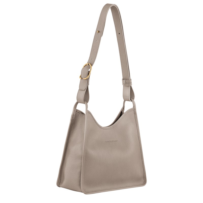 Longchamp Le Foulonné M Hobo Bag Turtledove | 68307-ZTFI