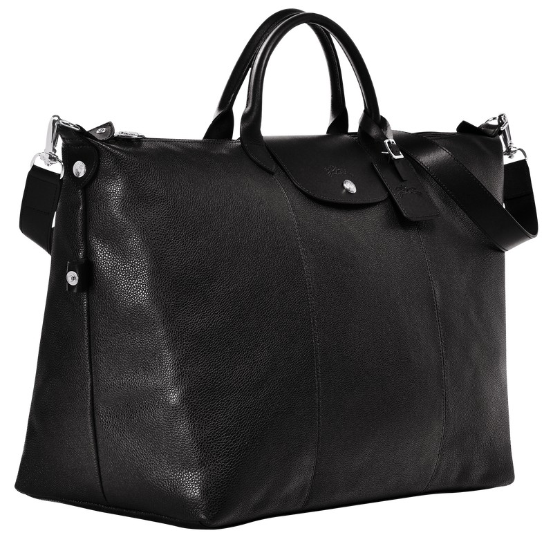 Longchamp Le Foulonné M Travel Bag Siyah | 160-PCVIWM