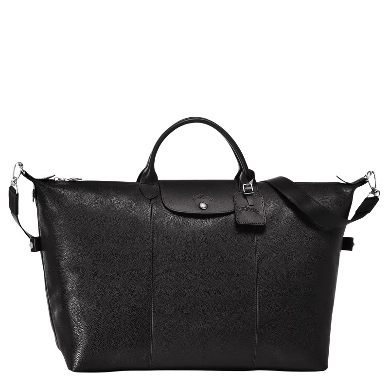 Longchamp Le Foulonné M Travel Bag Siyah | 160-PCVIWM