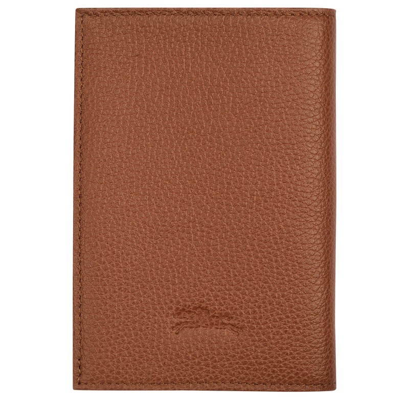 Longchamp Le Foulonné Passport Cover Caramel | 27154-CZIP