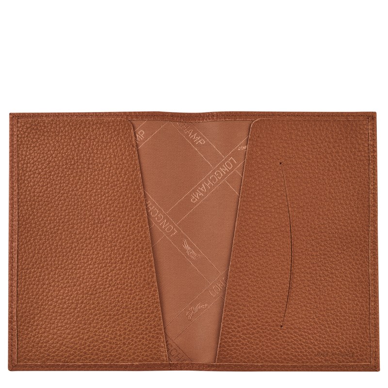 Longchamp Le Foulonné Passport Cover Caramel | 27154-CZIP