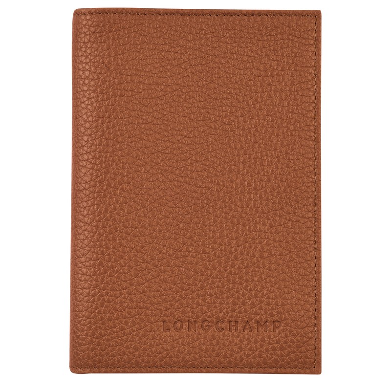 Longchamp Le Foulonné Passport Cover Caramel | 27154-CZIP