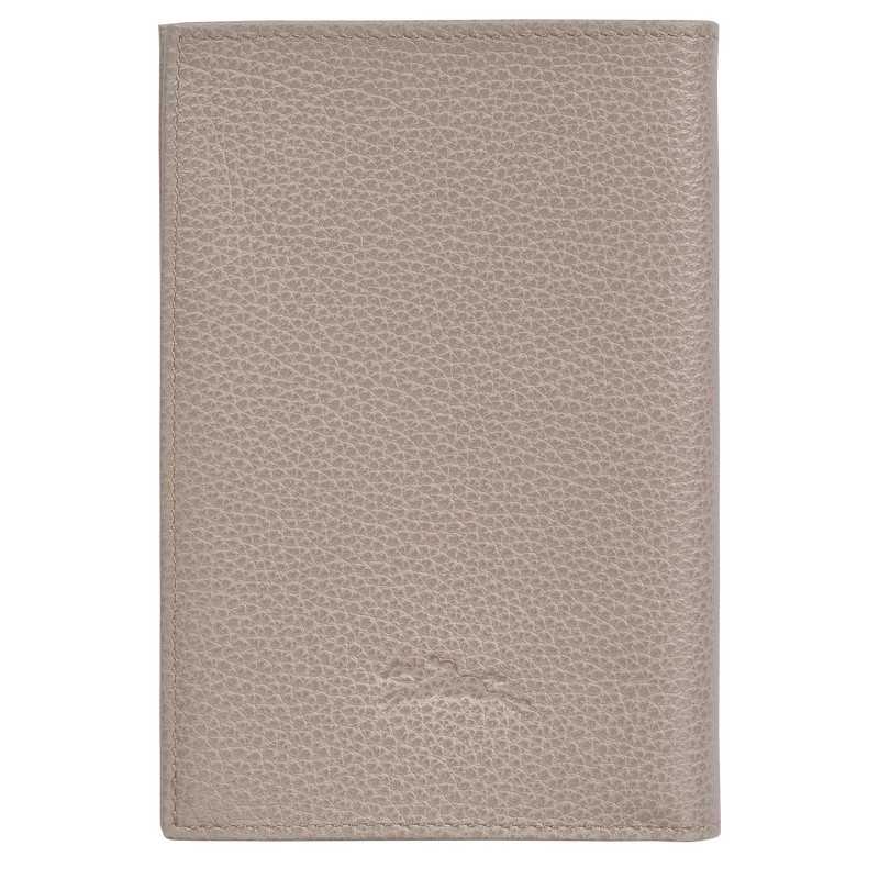 Longchamp Le Foulonné Passport Cover Turtledove | 24583-EDCT