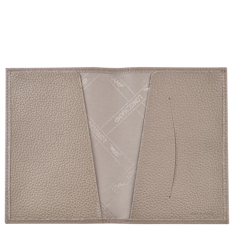 Longchamp Le Foulonné Passport Cover Turtledove | 24583-EDCT