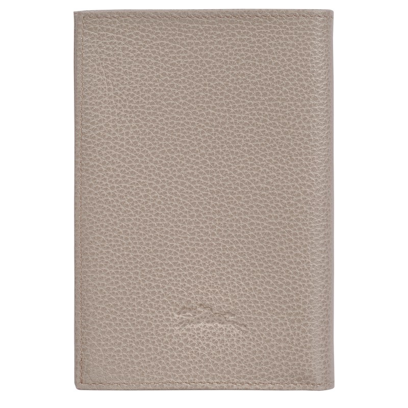 Longchamp Le Foulonné Passport Cover Turtledove | 90612-WXMN