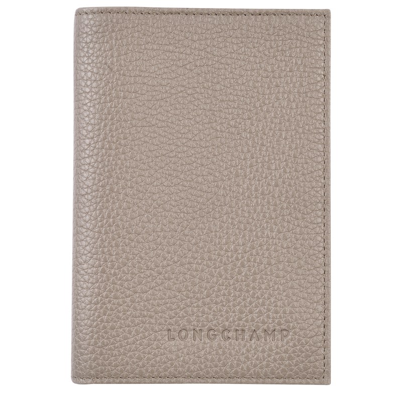 Longchamp Le Foulonné Passport Cover Turtledove | 90612-WXMN