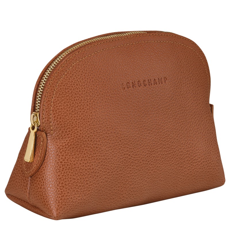 Longchamp Le Foulonné Pouch Caramel | 03472-RVXN