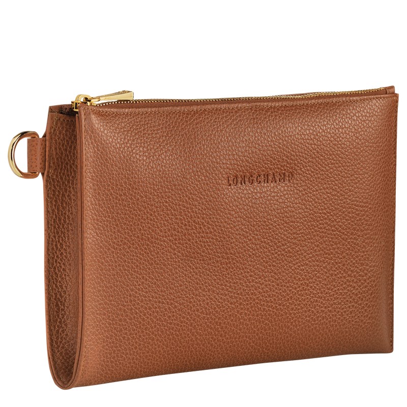 Longchamp Le Foulonné Pouch Caramel | 17368-RGYE