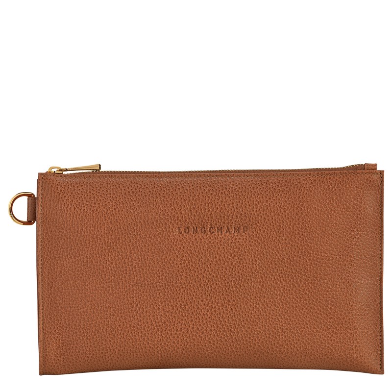 Longchamp Le Foulonné Pouch Caramel | 17368-RGYE