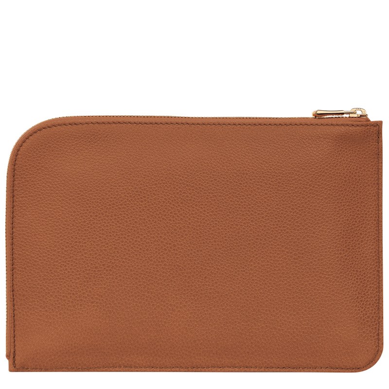 Longchamp Le Foulonné Pouch Caramel | 35190-ZXDA