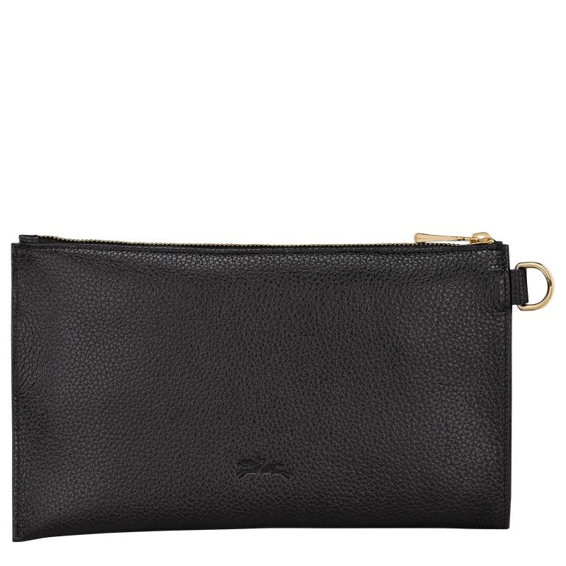 Longchamp Le Foulonné Pouch Siyah | 14302-SDEG