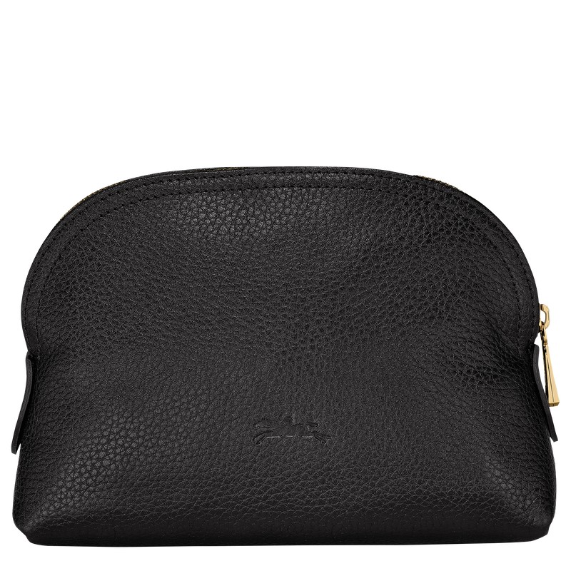 Longchamp Le Foulonné Pouch Siyah | 15489-WMPN