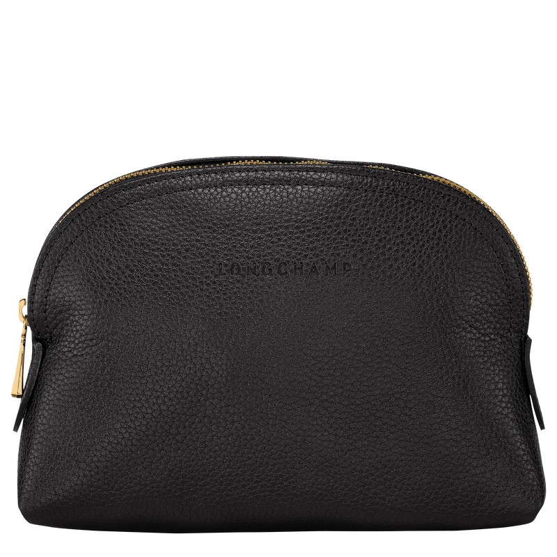 Longchamp Le Foulonné Pouch Siyah | 15489-WMPN