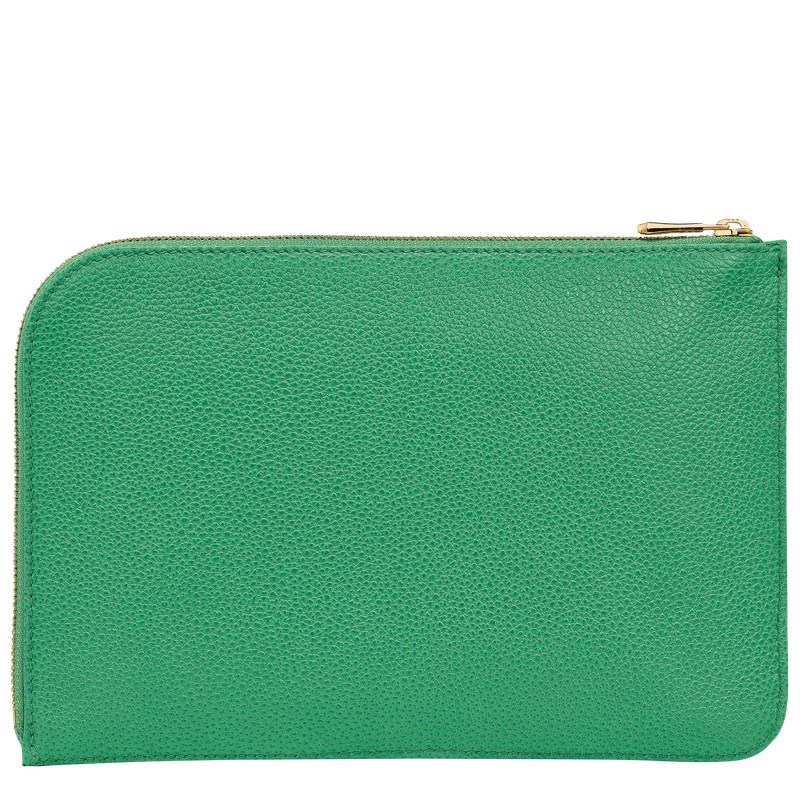 Longchamp Le Foulonné Pouch Yeşil | 82741-IELK