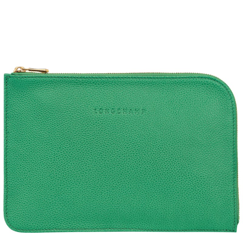 Longchamp Le Foulonné Pouch Yeşil | 82741-IELK