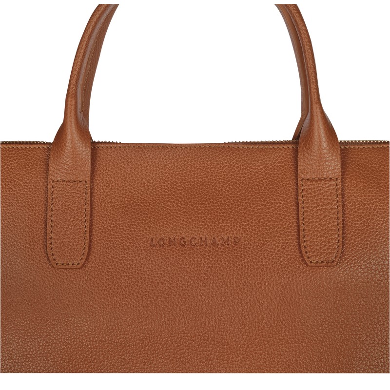 Longchamp Le Foulonné S Briefcase Caramel | 73149-PSHW