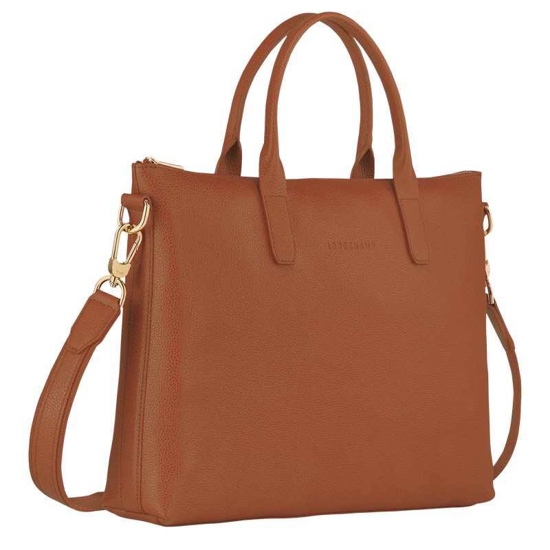 Longchamp Le Foulonné S Briefcase Caramel | 24103-FLWK