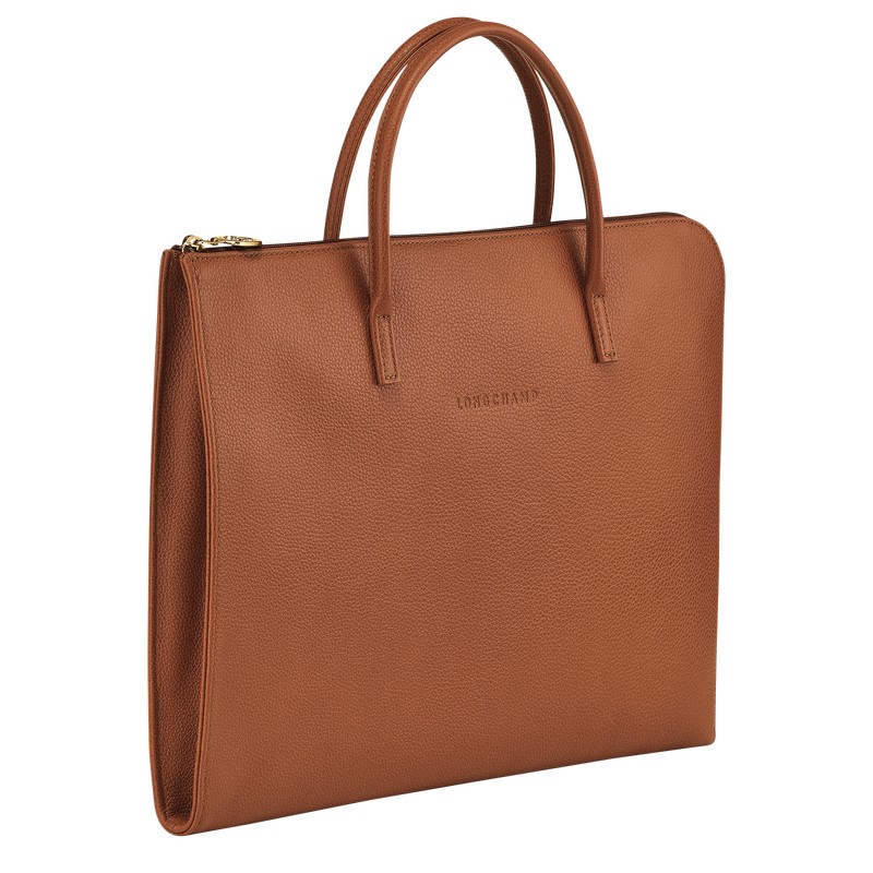 Longchamp Le Foulonné S Briefcase Caramel | 26513-USWQ