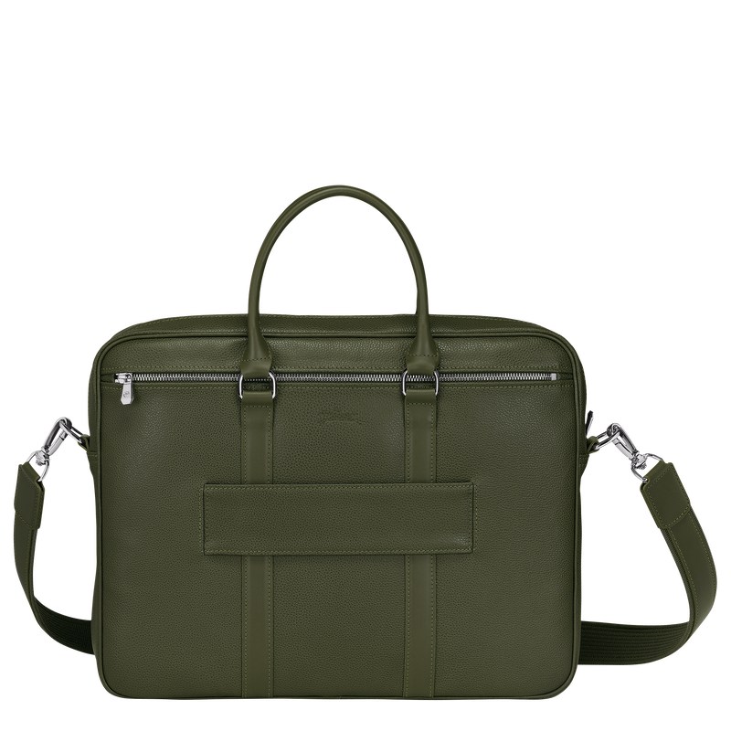 Longchamp Le Foulonné S Briefcase Haki | 189-NWCPQX