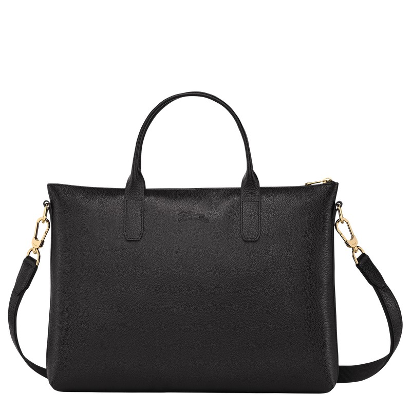 Longchamp Le Foulonné S Briefcase Siyah | 80163-KNHO