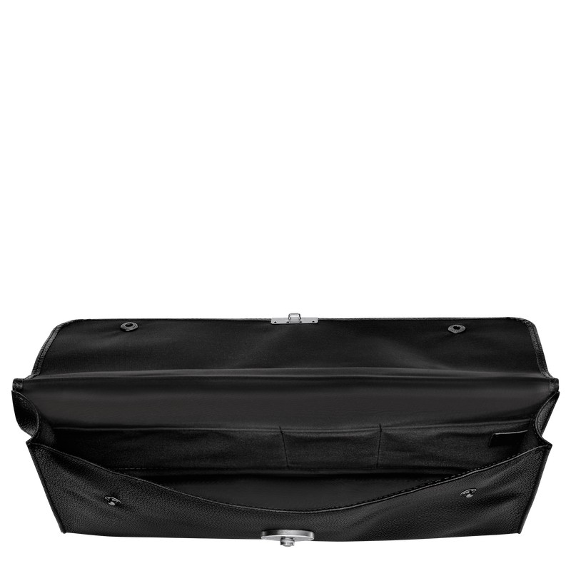 Longchamp Le Foulonné S Briefcase Siyah | 04851-EMZW