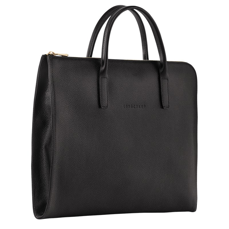 Longchamp Le Foulonné S Briefcase Siyah | 19270-BCSQ