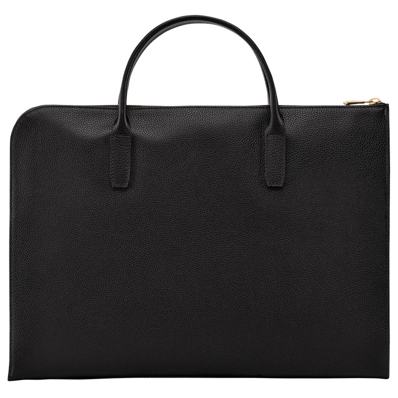 Longchamp Le Foulonné S Briefcase Siyah | 19270-BCSQ