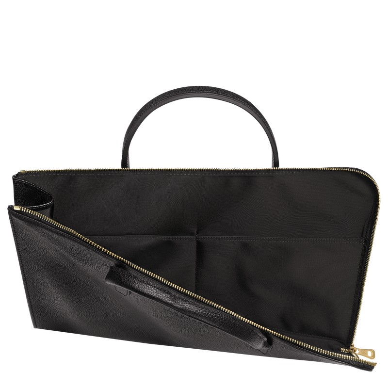 Longchamp Le Foulonné S Briefcase Siyah | 19270-BCSQ