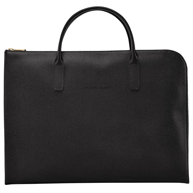 Longchamp Le Foulonné S Briefcase Siyah | 19270-BCSQ