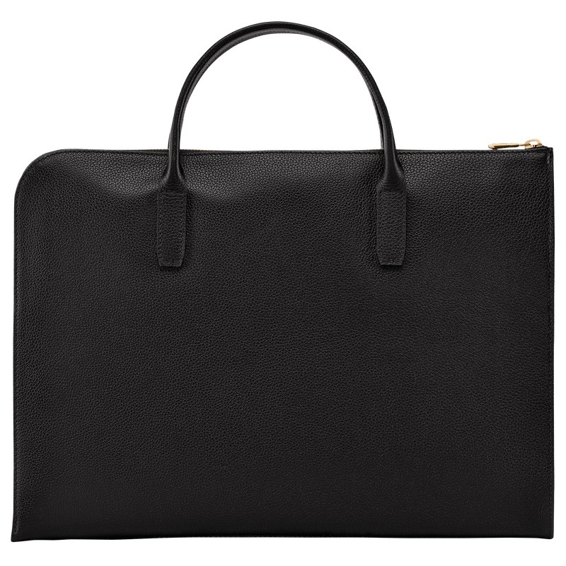 Longchamp Le Foulonné S Briefcase Siyah | 34027-ZGVE