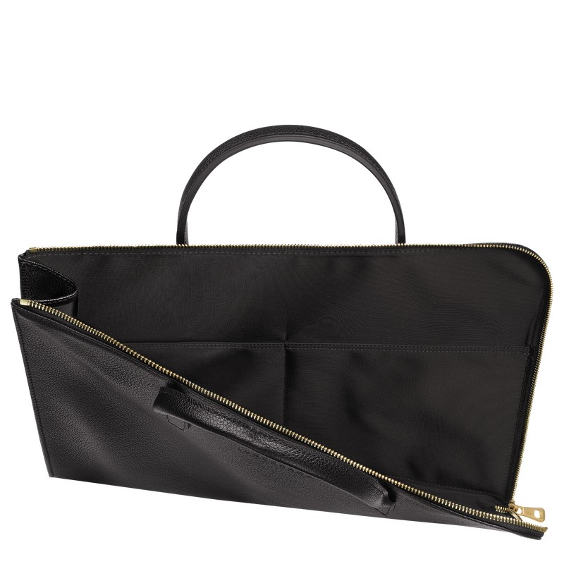 Longchamp Le Foulonné S Briefcase Siyah | 34027-ZGVE